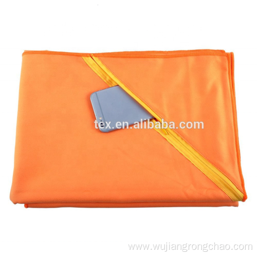 Microfiber embossed sports towel with combination lock